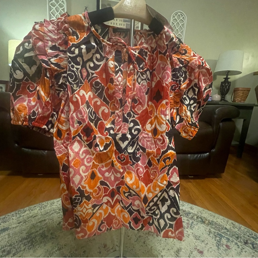 OLIVACEOUS Heidy Vibrant Multicolor Women's Top - Picture 5 of 7